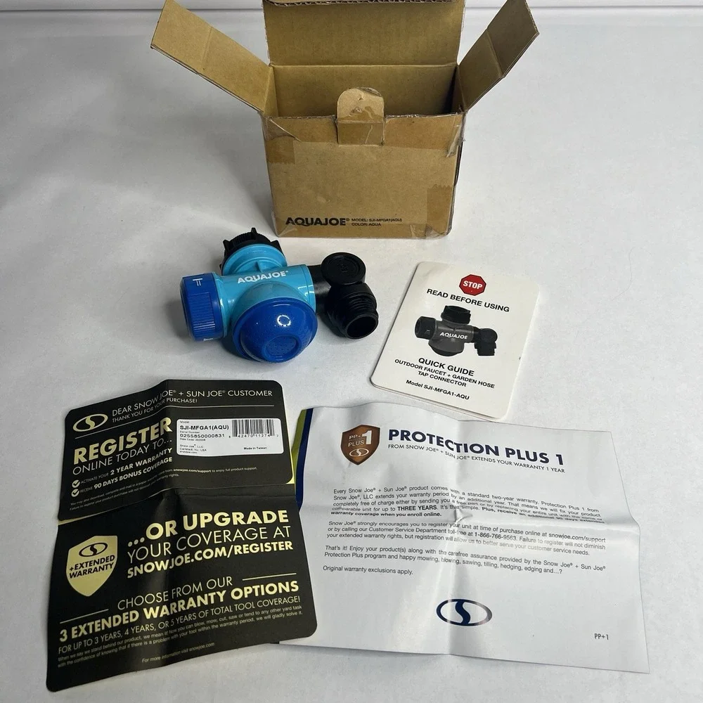 Aqua Joe SJI-MFGA1 Multi-Function Outdoor Faucet and Garden Hose Tap Connector